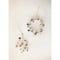 Hello Honey® 6" White, Silver & Brass Round Metal Laurel Wreath
